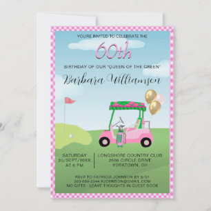 Einladung zum 60. Geburtstag Lady Golfer Thema