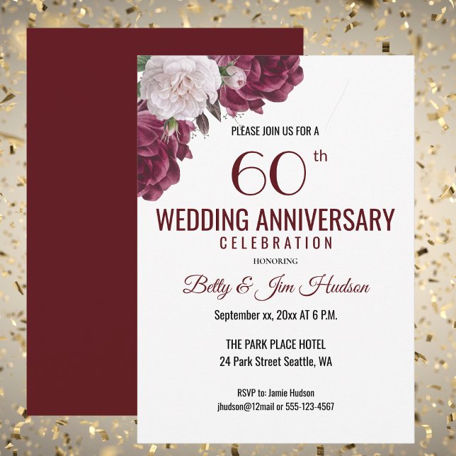 Einladung zum 60. Hochzeitstag (60th Wedding Anniversary Invitation)