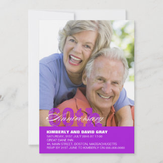 Einladung zum 60. Hochzeitstag in Lila