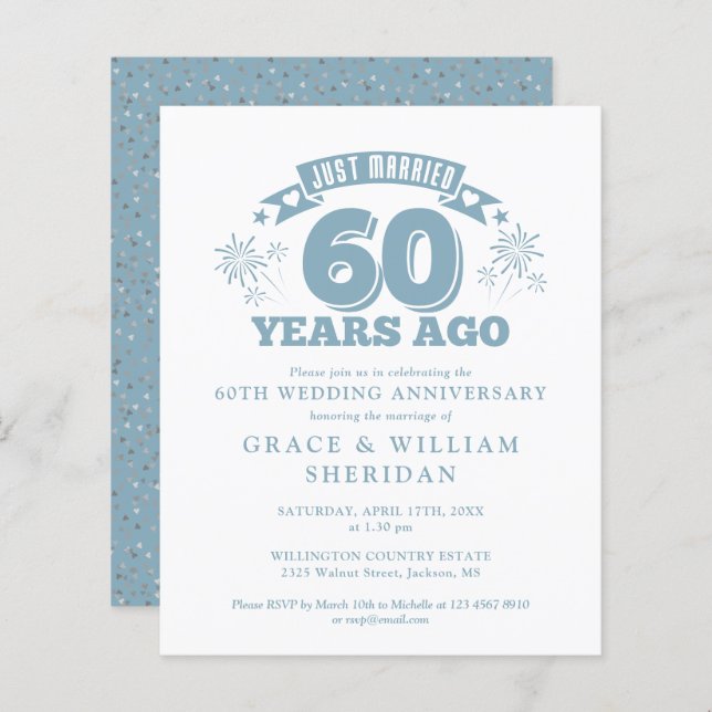 Einladung zum 60-jährigen Jubiläum (Vorne/Hinten)