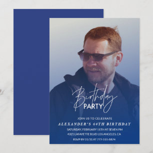 Einladung zum 64. Geburtstag Geburtstagsfeier Foto