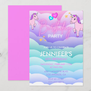 Einladung zum 6. Geburtstag Lila Pink