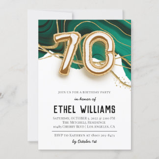 Einladung zum 70. Geburtstag