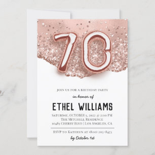 Einladung zum 70. Geburtstag