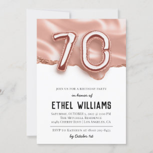 Einladung zum 70. Geburtstag