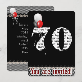 Einladung zum 70. Geburtstag