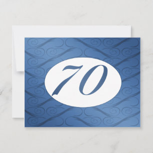 Einladung zum 70. Geburtstag (blau)