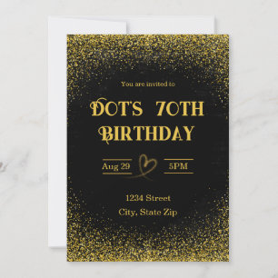 Einladung zum 70. Geburtstag – Siebzig in Gold