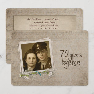 Einladung zum 70. Hochzeitstag