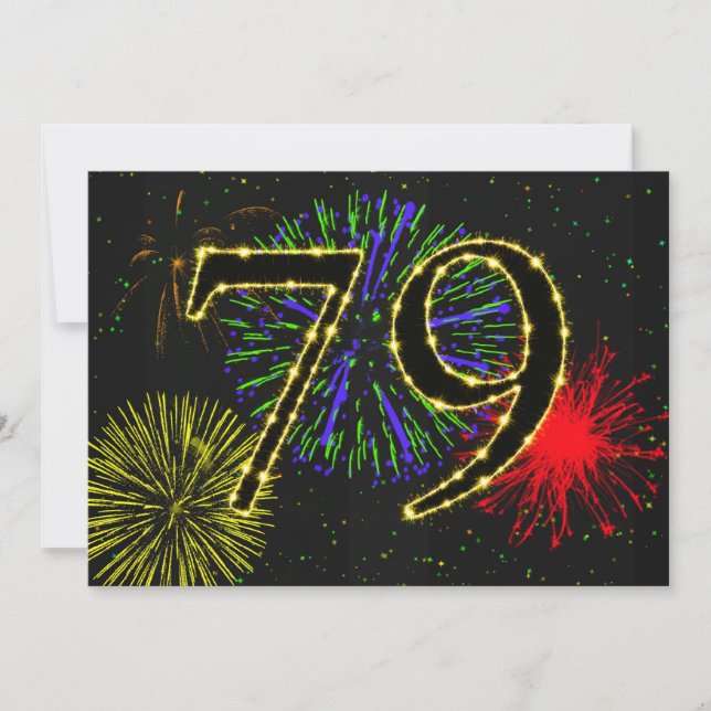 Einladung zum 79. Geburtstag (Vorderseite)