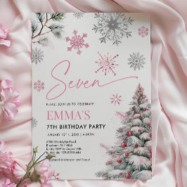 Einladung zum 7. Geburtstag, 7. Winter Geburtstag