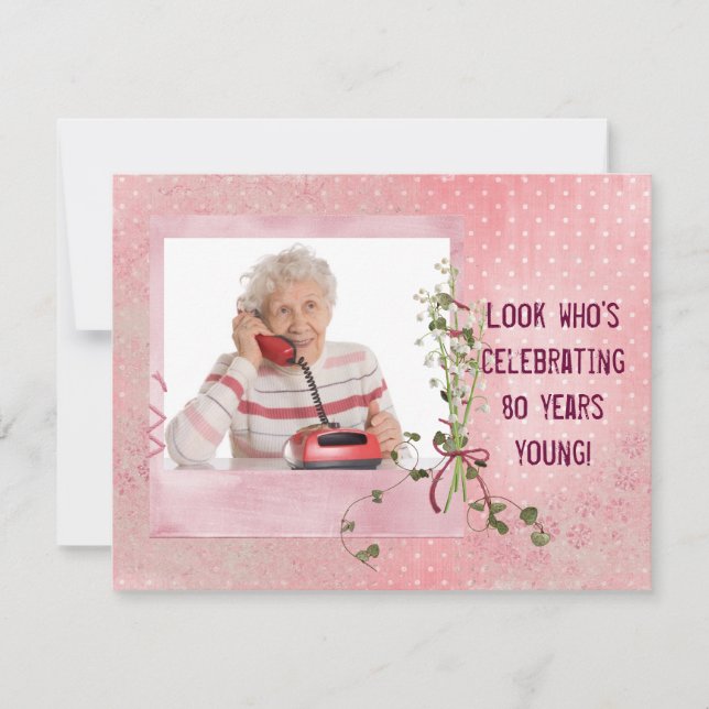 Einladung zum 80. Geburtstag (Vorderseite)