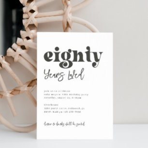 Einladung zum 80. Geburtstag   Einfach 80. Geburts