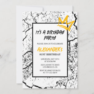 Einladung zum 81. Geburtstag Männer Graffiti