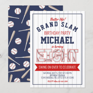Einladung zum 8. Baseball Geburtstag