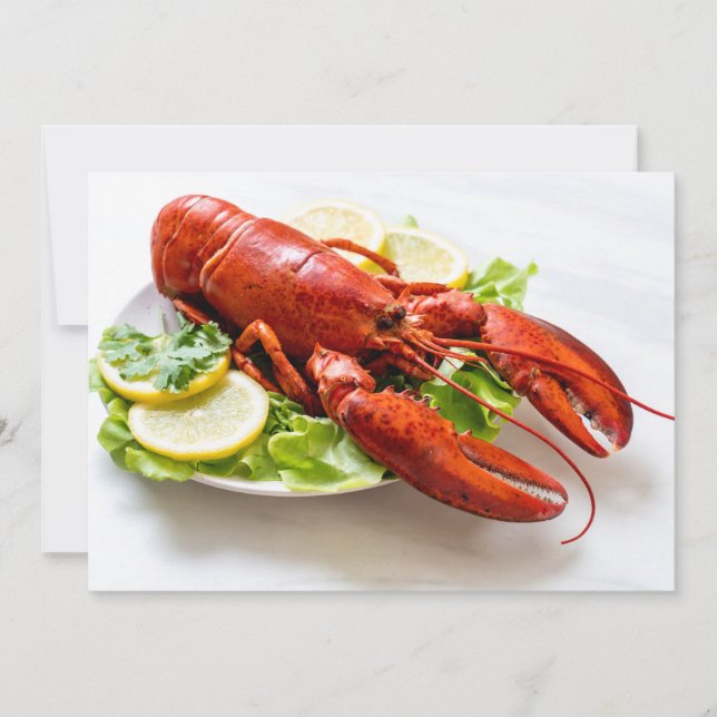 Einladung zum Abendessen mit Custom Text Lobster (Vorderseite)