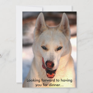Einladung zum Abendessen mit Touch Spaß