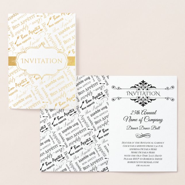 Einladung zum Abendessen Party Bon Appetit Französ (Anzeige)