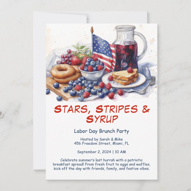 Einladung zum Arbeitsessen - Patriotischer Brunch (Vorderseite)