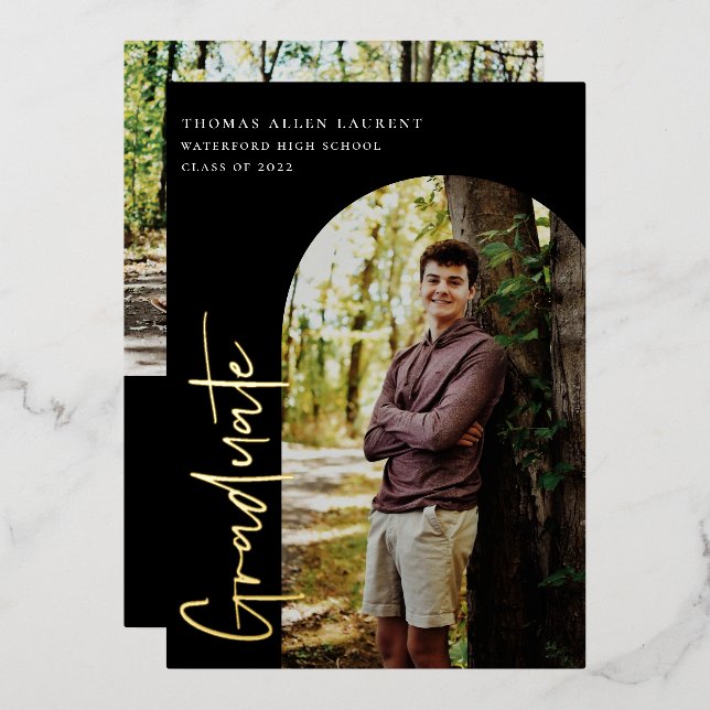 Einladung zum Arch Foto Abschluss (Vorderseite/Rückseite)