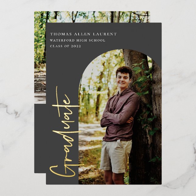 Einladung zum Arch Foto Abschluss (Vorderseite/Rückseite)