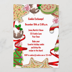 Einladung zum Austausch von Holiday Cookie Border