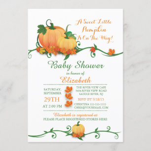 Einladung zum Autumn Little Pumpkin Baby Shower