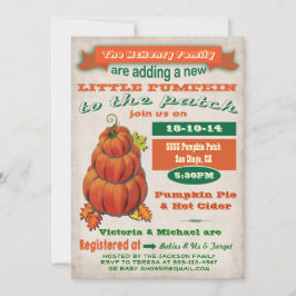 Einladung zum Autumn Little Pumpkin Baby Shower