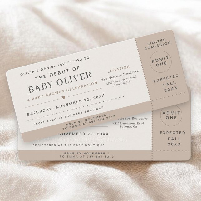 Einladung zum Baby Shower Konzert Ticket (Von Creator hochgeladen)