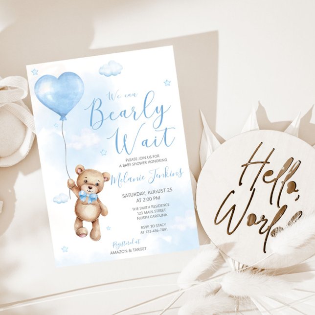Einladung zum Baby Wait Boy Baby Shower (Von Creator hochgeladen)
