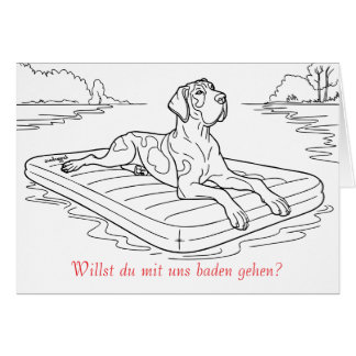 Einladung zum Baden gehen mit Deutscher Dogge