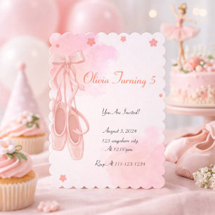 EINLADUNG ZUM BALLERINA-GEBURTSTAG FÜR MÄDCHEN