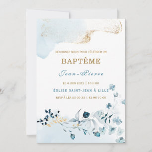 Einladung zum baptême pour un garçon