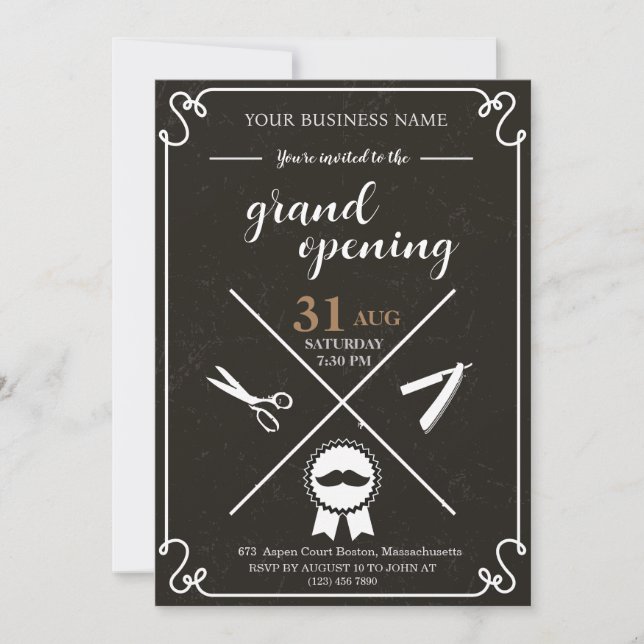 Einladung zum Barber Shop (Vorderseite)