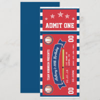 Einladung zum Baseball Ticket Geburtstag
