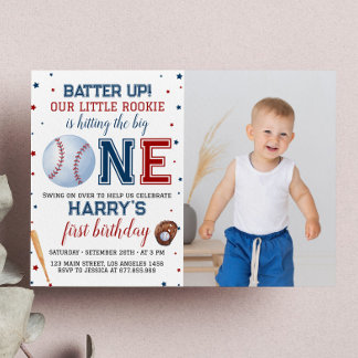 Einladung zum Baseball zum 1. Geburtstag