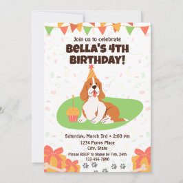 Einladung zum Basset Hound zum Geburtstag