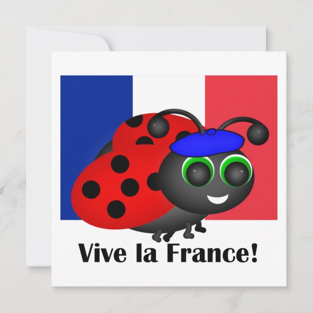 Einladung zum Bastille Day Ladybug (Vorderseite)