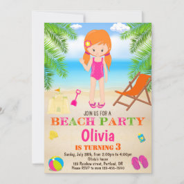 Einladung zum Beach Geburtstag Sommerstrand