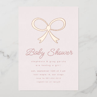 Einladung zum Big Pink Blush Bow Foil