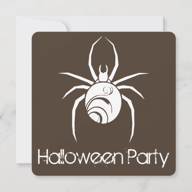 Einladung zum Big Spider Halloween-Party (Vorderseite)