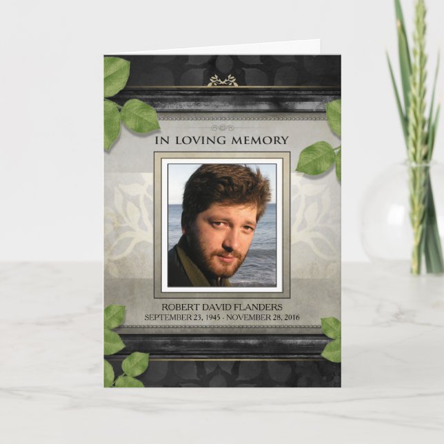 Einladung zum Black Gold Leaf Foto (Vorderseite)