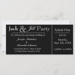 Einladung zum Black Jack and Jill Shower Ticket