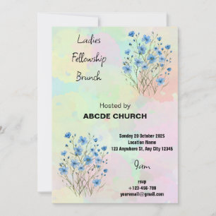 Einladung zum Blue Flower Ladies Fellowship Brunch