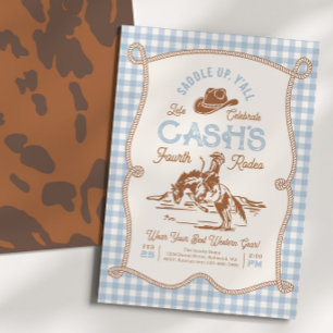Einladung zum Blue Gingham Rope Rodeo