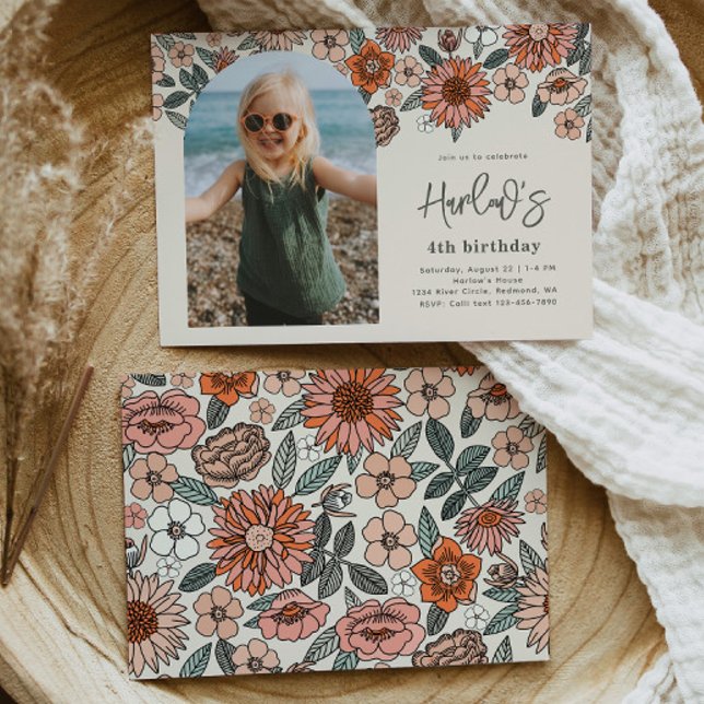 Einladung zum Blumengeburt | Beach Birthday (Von Creator hochgeladen)