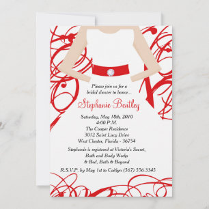 Einladung zum Brautduschen von Red Wedding Dress