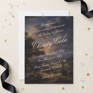 Einladung zum Charity-Gala in Schwarz-Weiß im Vint