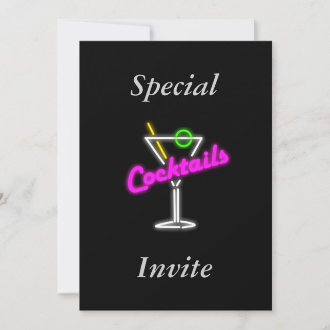 Einladung zum Cocktail-Party (Vorderseite)