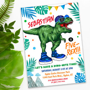 EINLADUNG ZUM DINOSAURIER-GEBURTSTAG FÜR JEDES ALT